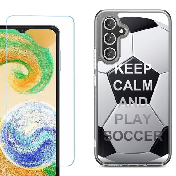 Phone Case for Samsung Galaxy S26 5G, with Screen Protector, by OneToughShield - Keep Calm Soccer