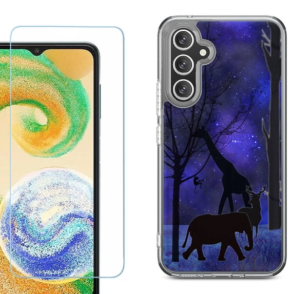 Phone Case for Samsung Galaxy S26 5G, with Screen Protector, by OneToughShield - Midnight Safari