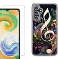 thumbnail image 1 of Phone Case for Samsung Galaxy S26 5G, with Screen Protector, by OneToughShield - Music Notes Colorful, 1 of 5