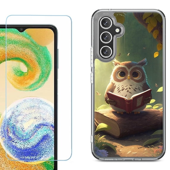 Phone Case for Samsung Galaxy S26 5G, with Screen Protector, by OneToughShield - Owl Reading