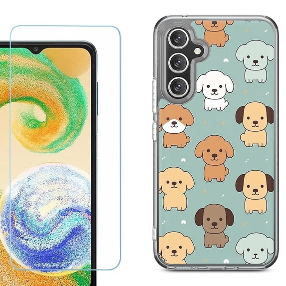 Phone Case for Samsung Galaxy S26 5G, with Screen Protector, by OneToughShield - Puppies