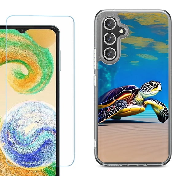 Phone Case for Samsung Galaxy S26 5G, with Screen Protector, by OneToughShield - Sea Turtle Beach