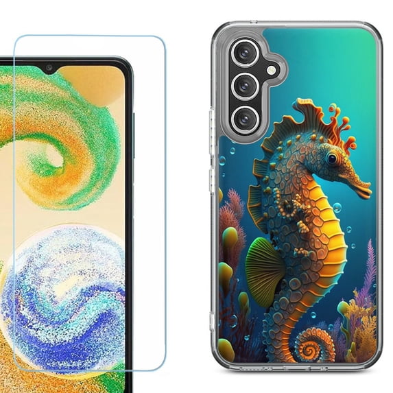 Phone Case for Samsung Galaxy S26 5G, with Screen Protector, by OneToughShield - Seahorse