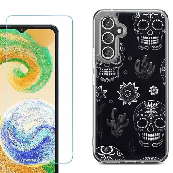 Phone Case for Samsung Galaxy S26 5G, with Screen Protector, by OneToughShield - Skull Mix