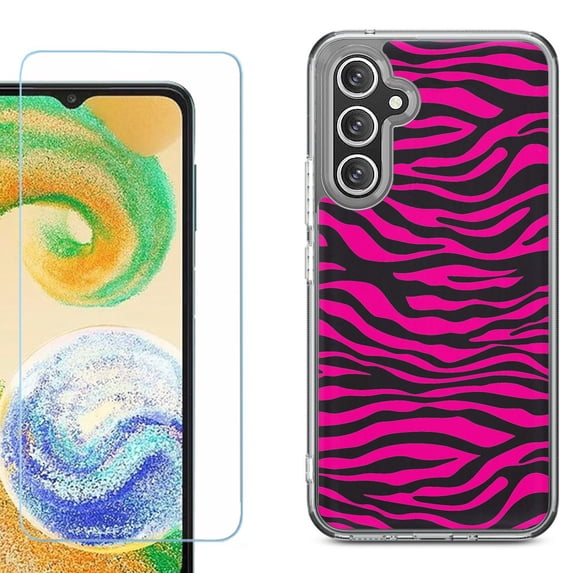 Phone Case for Samsung Galaxy S26 5G, with Screen Protector, by OneToughShield - Zebra Pink