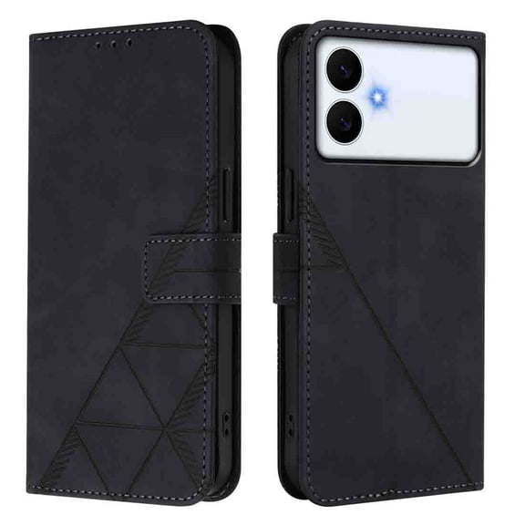 Phone Case for Samsung Galaxy S26 Edge Wallet PU Leather Case with Card Slots Kickstand Shockproof Magnetic Flip Phone Cover, Black