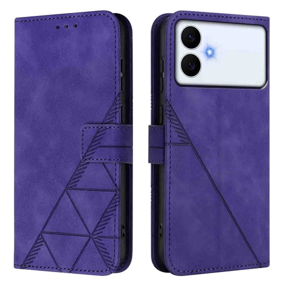 Phone Case for Samsung Galaxy S26 Edge Wallet PU Leather Case with Card Slots Kickstand Shockproof Magnetic Flip Phone Cover, Purple