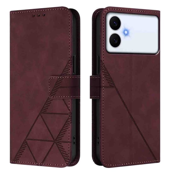 Phone Case for Samsung Galaxy S26 Edge Wallet PU Leather Case with Card Slots Kickstand Shockproof Magnetic Flip Phone Cover, Red