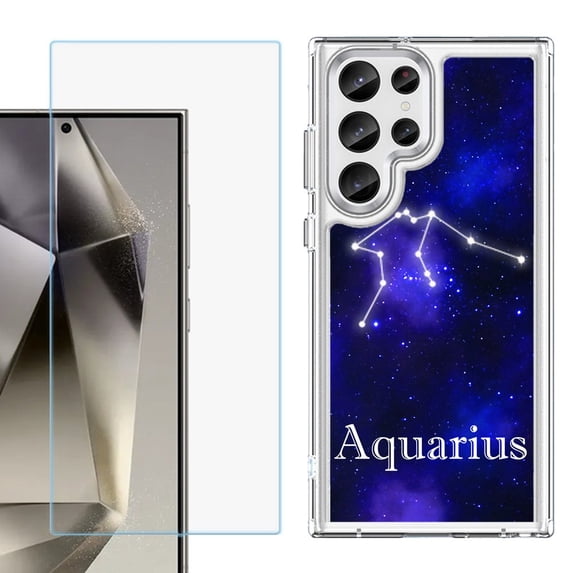 Phone Case for Samsung Galaxy S26 Ultra, with Screen Protector, by OneToughShield - Aquarius