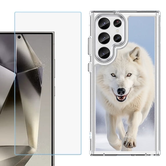 Phone Case for Samsung Galaxy S26 Ultra, with Screen Protector, by OneToughShield - Arctic Wolf