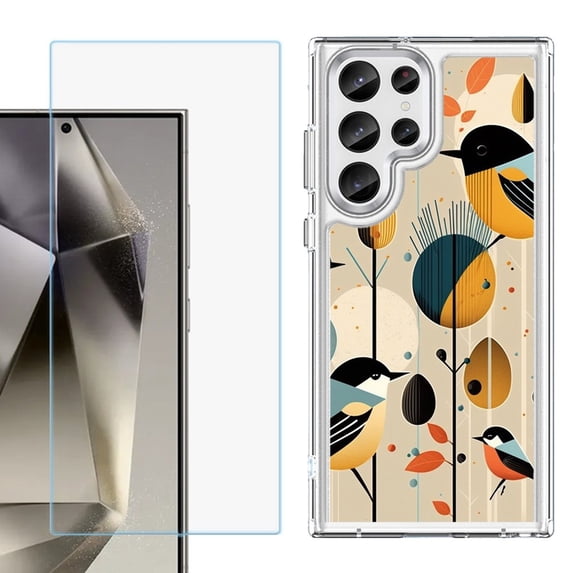 Phone Case for Samsung Galaxy S26 Ultra, with Screen Protector, by OneToughShield - Bird Cardinal