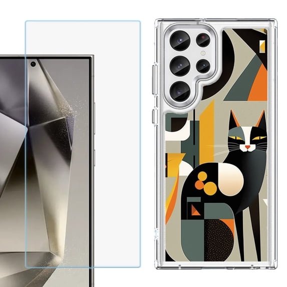 Phone Case for Samsung Galaxy S26 Ultra, with Screen Protector, by OneToughShield - Chill Cat