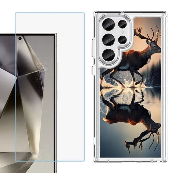 Phone Case for Samsung Galaxy S26 Ultra, with Screen Protector, by OneToughShield - Deer Running