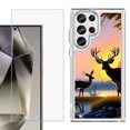 thumbnail image 1 of Phone Case for Samsung Galaxy S26 Ultra, with Screen Protector, by OneToughShield - Deer Sunset, 1 of 5