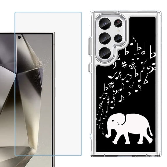 Phone Case for Samsung Galaxy S26 Ultra, with Screen Protector, by OneToughShield - Elephant Music