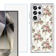thumbnail image 1 of Phone Case for Samsung Galaxy S26 Ultra, with Screen Protector, by OneToughShield - Floral/Rose, 1 of 5