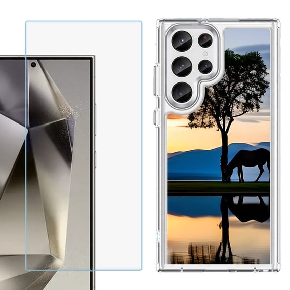 Phone Case for Samsung Galaxy S26 Ultra, with Screen Protector, by OneToughShield - Horse Tree