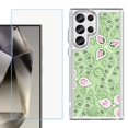 thumbnail image 1 of Phone Case for Samsung Galaxy S26 Ultra, with Screen Protector, by OneToughShield - Leaf Pink Green, 1 of 5