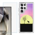 thumbnail image 1 of Phone Case for Samsung Galaxy S26 Ultra, with Screen Protector, by OneToughShield - Moonlight Flamingo, 1 of 5