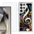 thumbnail image 1 of Phone Case for Samsung Galaxy S26 Ultra, with Screen Protector, by OneToughShield - Music Notes Colorful, 1 of 5
