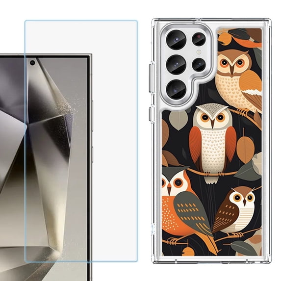 Phone Case for Samsung Galaxy S26 Ultra, with Screen Protector, by OneToughShield - Owl Mix