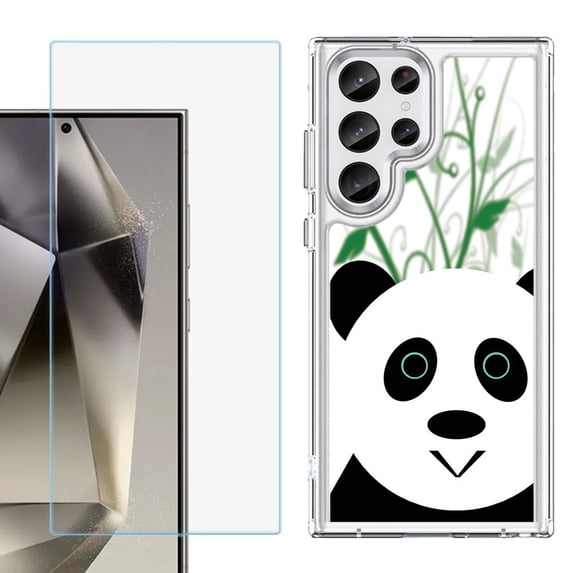 Phone Case for Samsung Galaxy S26 Ultra, with Screen Protector, by OneToughShield - Panda