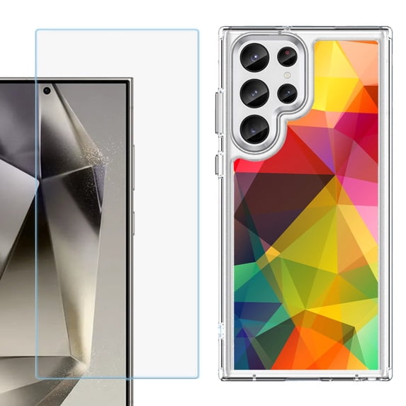 Phone Case for Samsung Galaxy S26 Ultra, with Screen Protector, by OneToughShield - Polygon