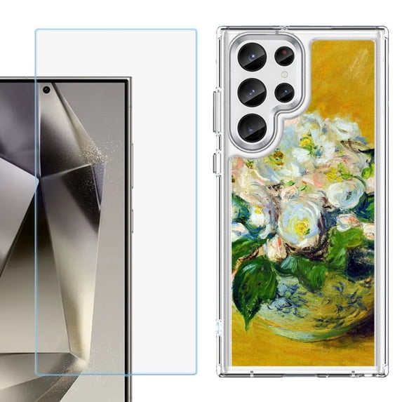 Phone Case for Samsung Galaxy S26 Ultra, with Screen Protector, by OneToughShield - Roses