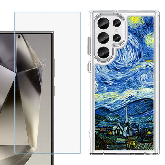 Phone Case for Samsung Galaxy S26 Ultra, with Screen Protector, by OneToughShield - Starry Night France