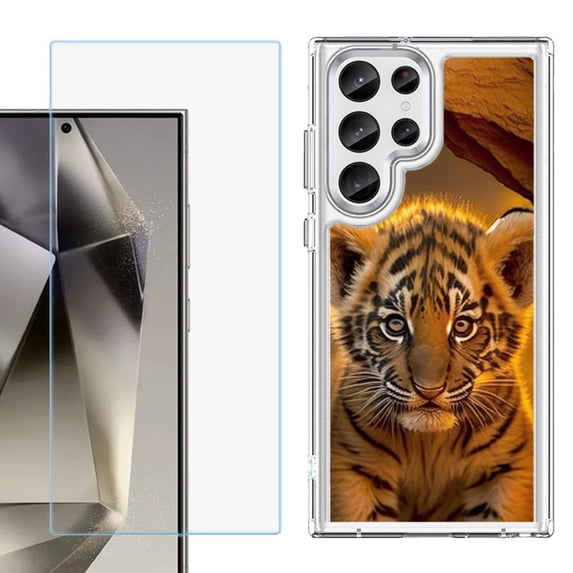 Phone Case for Samsung Galaxy S26 Ultra, with Screen Protector, by OneToughShield - Tiger Cub