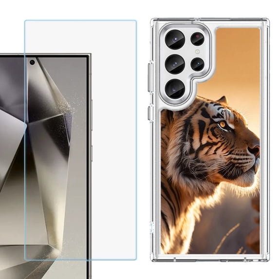 Phone Case for Samsung Galaxy S26 Ultra, with Screen Protector, by OneToughShield - Tiger