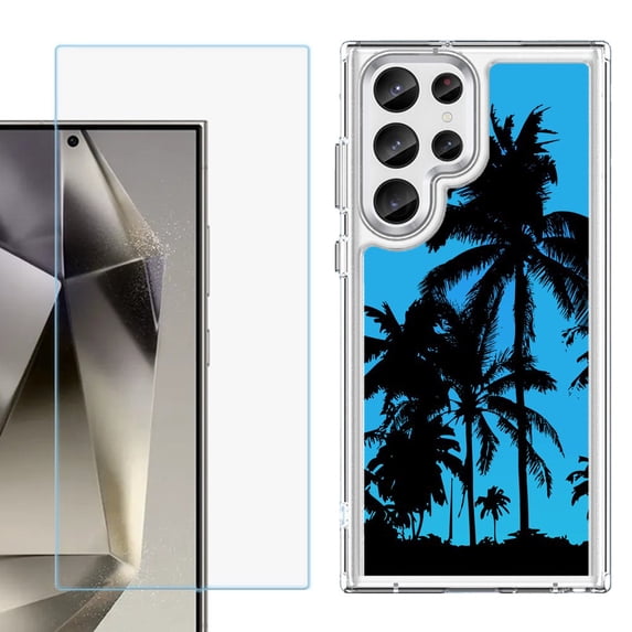 Phone Case for Samsung Galaxy S26 Ultra, with Screen Protector, by OneToughShield - Tropical Summer