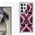 thumbnail image 1 of Phone Case for Samsung Galaxy S26 Ultra, with Screen Protector, by OneToughShield - Victorian Pink/Black, 1 of 5