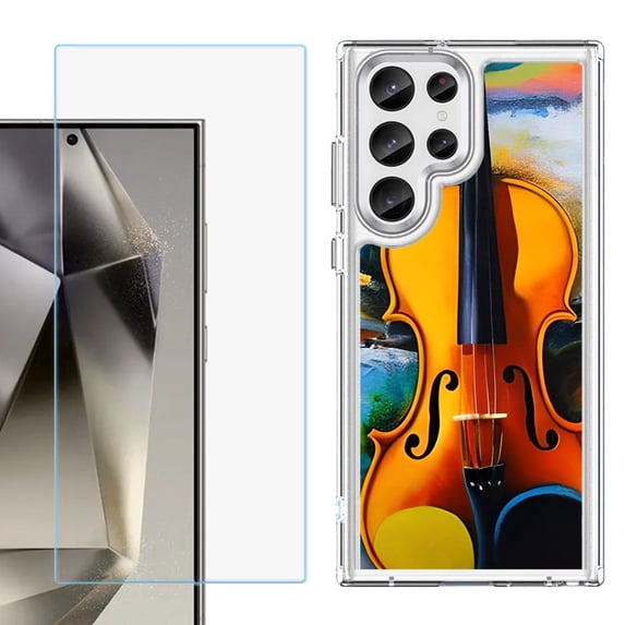 Phone Case for Samsung Galaxy S26 Ultra, with Screen Protector, by OneToughShield - Violin