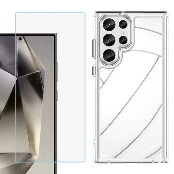 Phone Case for Samsung Galaxy S26 Ultra, with Screen Protector, by OneToughShield - Volleyball