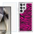 thumbnail image 1 of Phone Case for Samsung Galaxy S26 Ultra, with Screen Protector, by OneToughShield - Zebra Pink, 1 of 5