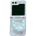 thumbnail image 1 of Phone Case for Samsung Galaxy Z Flip 6,Clear Folding Protective Phone Shell,Shockproof Anti-Fall Phone Cover with Chain (Heart), 1 of 13