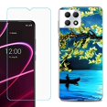 thumbnail image 1 of Phone Case for T-Mobile Revvl 7 5G, Shockproof Case Cover with Tempered Glass Screen Protector, by OneToughShield - Almond Blossom Night, 1 of 1