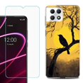 thumbnail image 1 of Phone Case for T-Mobile Revvl 7 5G, Shockproof Case Cover with Tempered Glass Screen Protector, by OneToughShield - Bird Sunset, 1 of 1