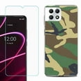 thumbnail image 1 of Phone Case for T-Mobile Revvl 7 5G, Shockproof Case Cover with Tempered Glass Screen Protector, by OneToughShield - Camo Green, 1 of 1