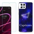 thumbnail image 1 of Phone Case for T-Mobile Revvl 7 5G, Shockproof Case Cover with Tempered Glass Screen Protector, by OneToughShield - Capricorn, 1 of 1