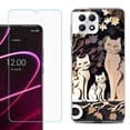 thumbnail image 1 of Phone Case for T-Mobile Revvl 7 5G, Shockproof Case Cover with Tempered Glass Screen Protector, by OneToughShield - Cat Craft, 1 of 1