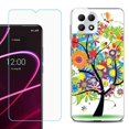 thumbnail image 1 of Phone Case for T-Mobile Revvl 7 5G, Shockproof Case Cover with Tempered Glass Screen Protector, by OneToughShield - Colorful Tree, 1 of 1