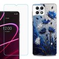 thumbnail image 1 of Phone Case for T-Mobile Revvl 7 5G, Shockproof Case Cover with Tempered Glass Screen Protector, by OneToughShield - Cornflower, 1 of 1