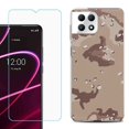 thumbnail image 1 of Phone Case for T-Mobile Revvl 7 5G, Shockproof Case Cover with Tempered Glass Screen Protector, by OneToughShield - Desert Camo, 1 of 1