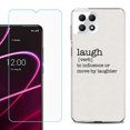 thumbnail image 1 of Phone Case for T-Mobile Revvl 7 5G, Shockproof Case Cover with Tempered Glass Screen Protector, by OneToughShield - Dictionary/Laugh, 1 of 1