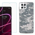 thumbnail image 1 of Phone Case for T-Mobile Revvl 7 5G, Shockproof Case Cover with Tempered Glass Screen Protector, by OneToughShield - Digital Camo, 1 of 1
