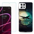 thumbnail image 1 of Phone Case for T-Mobile Revvl 7 5G, Shockproof Case Cover with Tempered Glass Screen Protector, by OneToughShield - Flight Tracker, 1 of 1