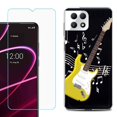thumbnail image 1 of Phone Case for T-Mobile Revvl 7 5G, Shockproof Case Cover with Tempered Glass Screen Protector, by OneToughShield - Guitar Yellow, 1 of 1