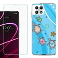 thumbnail image 1 of Phone Case for T-Mobile Revvl 7 5G, Shockproof Case Cover with Tempered Glass Screen Protector, by OneToughShield - Happy Turtle, 1 of 1